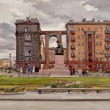 Cernysvesky squar Leningrad 1950oil on canvas 60x74